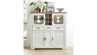 Highboard JASMIN Vitrine Pinie hell und Artisan Eiche mit...