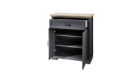 Schuhschrank JASMIN Garderobe in graphit und Artisan Eiche 93x102 cm