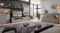 Sideboard FUN PLUS II Kommode basalt Eiche Altholz mit LED