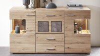 Sideboard SPIDER PLUS Artisan Eiche Caspio Glas inkl. LED