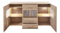 Sideboard SPIDER PLUS Artisan Eiche Caspio Glas inkl. LED