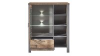 Highboard CARDIFF Used Style Dark Matera Kommode LED