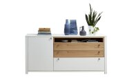 Sideboard SERPIO Kommode weiß matt Wildeiche teilmassiv