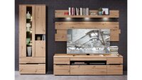 Wohnwand MEMPHIS MDF Artisan Eiche und graphit inkl. LED