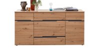 Sideboard MEMPHIS Kommode MDF Artisan Eiche und graphit