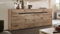 Sideboard BELLANO Anrichte Eiche natur graphit mit Softclose