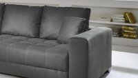 Ecksofa MERLIN Monolith 85 grau elektr. Sitztiefenverstellung