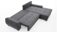 Ecksofa INDIGO anthrazit Bettfunktion und Bettkasten 290x190