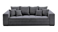 Big Sofa Borneo Lincoln 90 Cord grau mit Nosagunterfederung