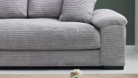 Ecksofa Angel Lincoln 86 Cord grau Nosagunterfederung...