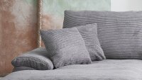 Ecksofa Angel Lincoln 86 Cord grau Nosagunterfederung 281x177 cm