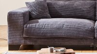 Bigsofa PLAY Megasofa Sofa Cord grau inkl. Kissen 286 cm