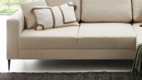 Ecksofa Barry Microfaser beige inklusive Kissen mit...