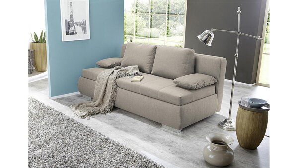 Boxspring Schlafsofa MEMPHIS Sofa Dauerschläfer in beige