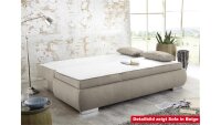 Boxspring Schlafsofa MEMPHIS Sofa Dauerschläfer hellbraun