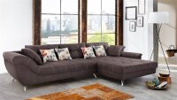 Wohnlandschaft SAN FRANCISCO Sofa Ecksofa in dunkelbraun