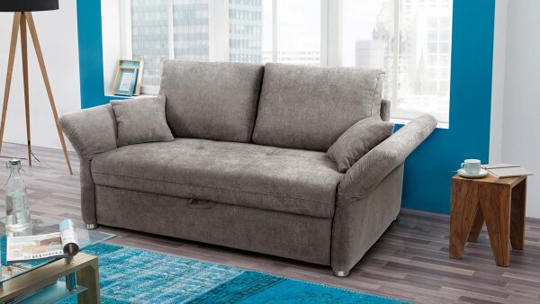 Funktionssofa LUCA Sofa in greige mit Bettfunktion 140 cm