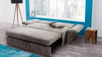 Funktionssofa LUCA Sofa in greige mit Bettfunktion 140 cm