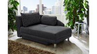 Schlafsofa ROY Stoff anthrazit inkl. Bettkasten Kissen 84x200