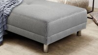 Schlafsofa ROY Stoff grau inkl. Bettkasten Kissen 84x200 cm