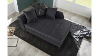 Recamiere ROMAN Schlafsofa Sofa dunkel grau mit...