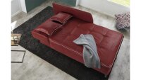 Recamiere ROMAN Schlafsofa Sofa in rot mit Tonnentaschenfederkern