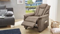 Fernsehsessel FRANKFURT Sessel Sofa mit Funktion in Antiklook braun