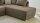 Ecksofa LUZERN in Stoff Vintage hellbraun Schlaffunktion