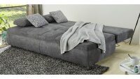 Schlafsofa ANTONIO Sofa Stoff dunkelgrau mit Bettkasten