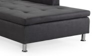 Ecksofa MONTEGO II Microfaser dunkelgrau Kissen 326x213