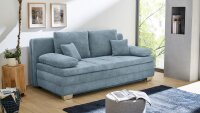 Schlafsofa LINDAU Dauerschläfer Stoff aqua blau...