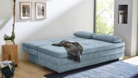 Schlafsofa LINDAU Dauerschläfer Stoff aqua blau...