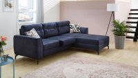 Ecksofa MESSINA in Microfaser blau inkl....