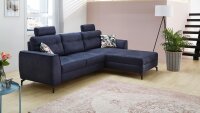 Ecksofa MESSINA in Microfaser blau inkl....