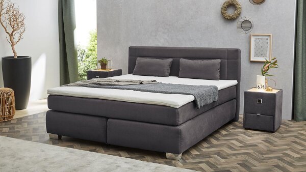 Boxspringbett System ROMANA MAX 180x200 dunkelgrau TTFK H4