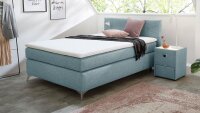 Boxspringbett NORA 120x200 türkis Wendematratze H2/H3 Topper