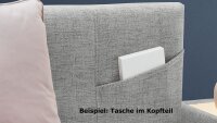 Boxspringbett NORA 120x200 türkis Wendematratze H2/H3 Topper