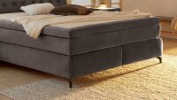 Boxspringbett SCARLETT MIX 180x200 Samt grau mit Topper