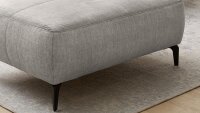 Hocker SALO in Velours grau mit Nosagfederung 81x114 cm