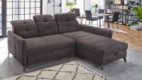 Ecksofa Loft braun Bettfunktion Sitztiefe Kopfstütze...