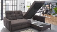 Ecksofa Loft braun Bettfunktion Sitztiefe Kopfstütze...