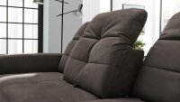 Ecksofa Loft braun Bettfunktion Sitztiefe Kopfstütze verstellbar