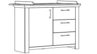 Beistellschrank NEW YORK Anderson Pine Nelson Eiche