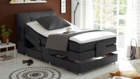 Boxspringbett Carpino Stoff anthrazit Komfortbett mit...