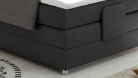 Boxspringbett CONCORT Stoff anthrazit Komfortbett mit Motor 120x200 cm