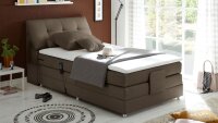 Boxspringbett CONCORT Stoff stone Komfortbett mit Motor...