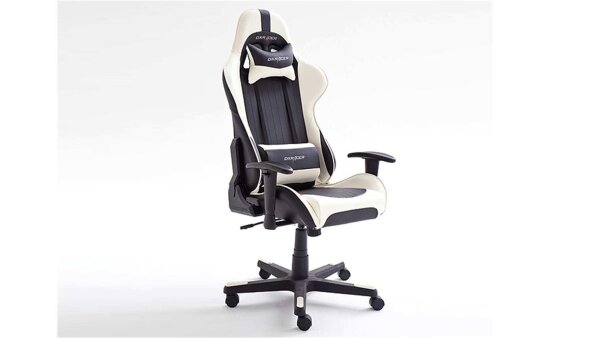 Schreibtischstuhl Bürostuhl DX RACER 6 in schwarz und weiß