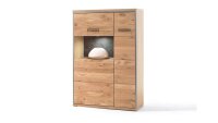 Kombihighboard ESPERO Highboard Ast-Eiche Bianco teilmassiv