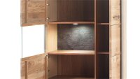 Kombihighboard ESPERO Highboard Ast-Eiche Bianco teilmassiv