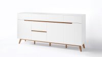 Sideboard CERVO Anrichte Kommode weiß matt Lack Eiche